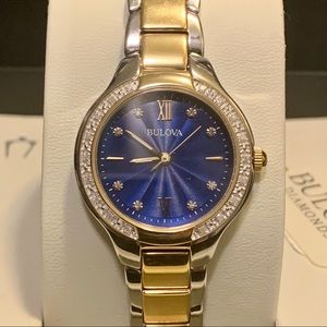 Bulova Women’s Blue Dial Diamond Bracelet Watch